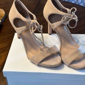 ANTONIO MELANI Beige Lace-Up Heels